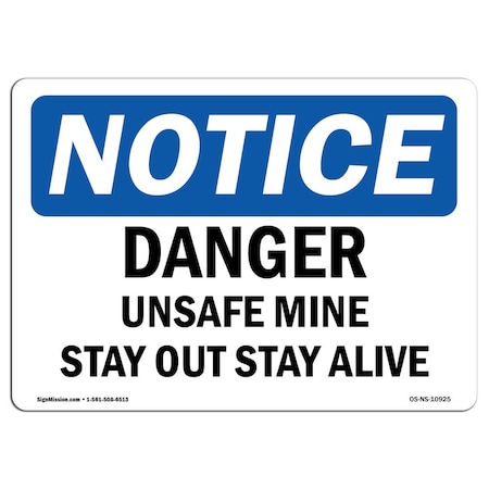 OSHA Notice, 10 Height, 14 Width, Decal